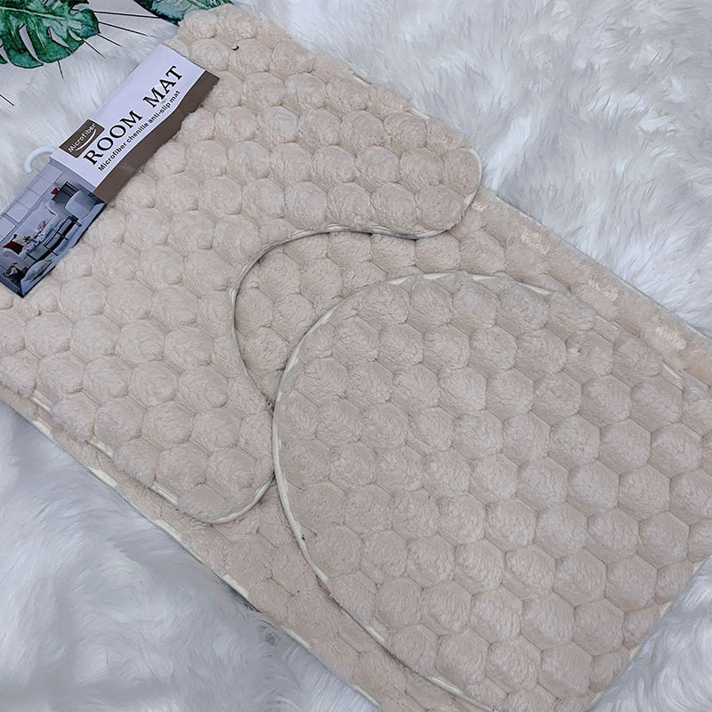 3-Piece Non-Slip Bathroom Mat Set