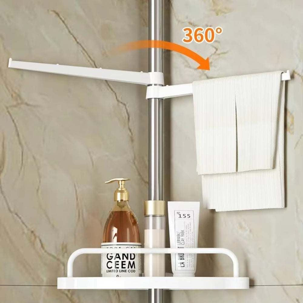Adjustable 4-Tier Corner Bathroom Rack
